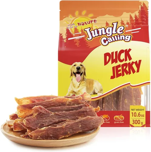 Vista 10 de Jungle Calling Dog Treats - Golosinas de entrenamiento de carne seca de pollo, aperitivos tostados lentos para perros medianos y grandes, golosinas
