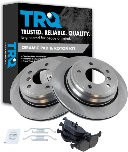 Vista 73 de TRQ Juego de pastillas de freno y rotor de cerámica trasera compatible con Honda Accord V6 1998-02 3.0L con frenos de disco traseros 02-06 Acura RSX
