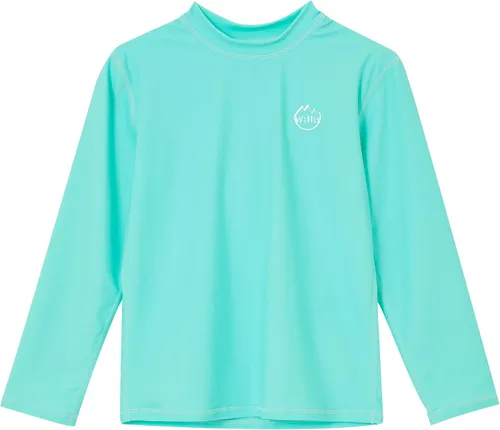Vista 2 de Willit Camiseta de natación de manga larga para niños con protección solar UPF 50+ SPF de secado rápido