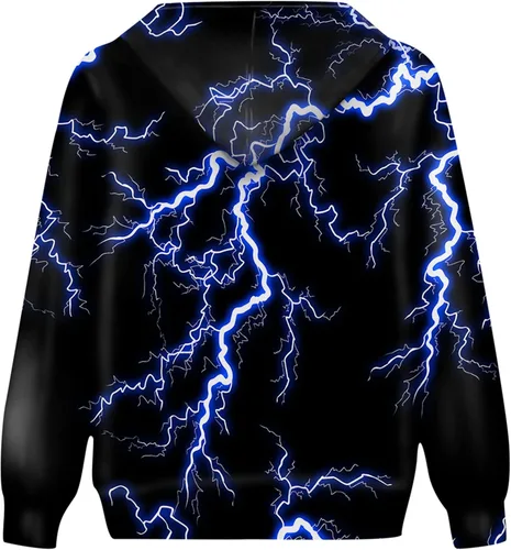 Vista 2 de Linnhoy Sudaderas con capucha para niños y niñas con estampado digital 3D de 6 a 15 años