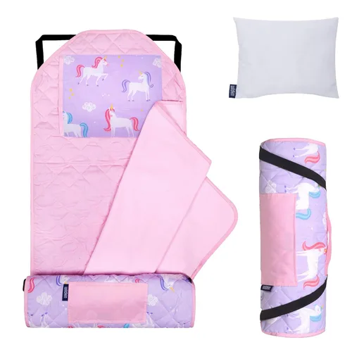 Vista 24 de Wildkin - Tapete para tomar la siesta, moderno y todo en uno, con almohada para infantes (niñas o niños), tamaño perfecto para la guardería