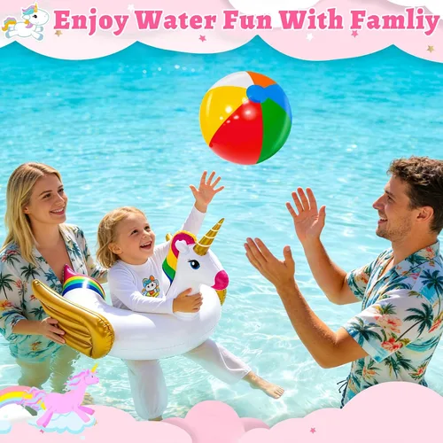 Vista 7 de Flotador de alberca iGeeKid, unicornio inflable, para natación, anillo de paseo, para fiestas, juguetes de verano, para playa, para niño de 3 a 12