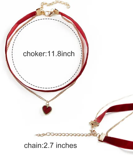 Vista 5 de Vestido de disfraz de princesa para niñas con diadema roja, gargantilla de corazón, aretes de Halloween, accesorios de cosplay
