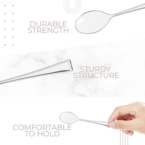 Vista 4 de Mini cucharas de postre – Paquete a granel de 100 cucharas desechables transparentes de plástico de 4 pulgadas para aperitivos – Aspecto real