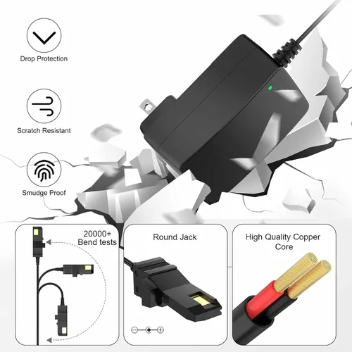 Vista 4 de Cargador compatible con ruedas eléctricas y batería superior naranja