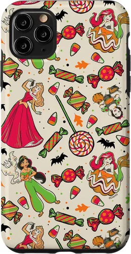 Vista 13 de iPhone 16 Disney Princess Snow White Ariel Jasmine Aurora Funda de Halloween