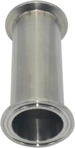 Vista 5 de Tubería redonda inconsútil del acero inoxidable 316, tubo OD 1.5 ", longitud de 4"/102MM, carrete sanitario del trío del trébol de 1.5