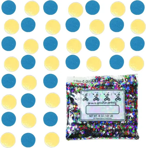 Vista 162 de Confetti Circle 1/4" Negro, Azul Marino Combo - 2 bolsas de media onza (1 oz) (8550/9971)