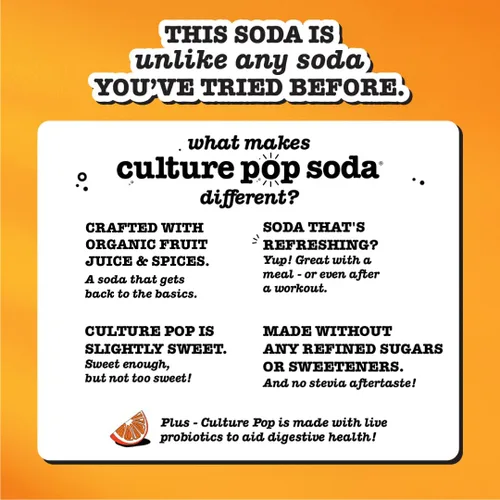 Vista 9 de Culture Pop Soda, cereza negra espumosa de Noah Kahan, soda probiótica baja en azúcar, alternativa al jugo espumoso, sin OMG, kosher, sin gluten