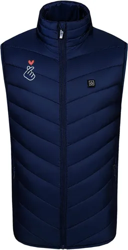 Vista 3 de Blczomt Chaleco térmico para hombres y mujeres, calentador de cuerpo eléctrico de invierno con 4 zonas de calefacción, gráfico para exteriores, 3