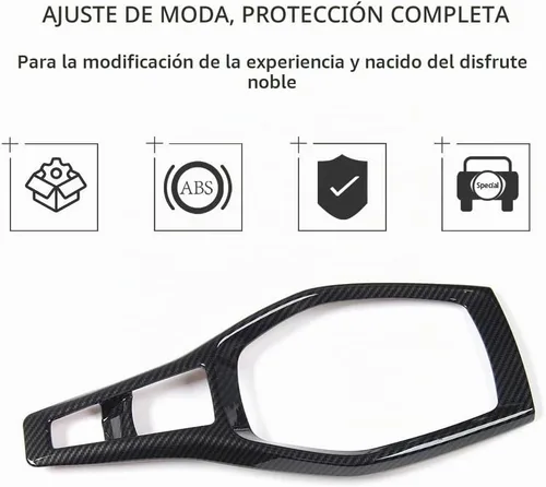 Vista 3 de CheroCar Gears - Adhesivo decorativo para panel de cambio, para Chevrolet Camaro 2016+, accesorios de decoración interior (fibra de carbono 1)..