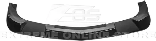 Vista 4 de Reemplazo para modelos Chevrolet Corvette C6 Base 2005-2013 Divisor de borde de defensa frontal estilo ZR1 extendido y extensiones de panel rocoso
