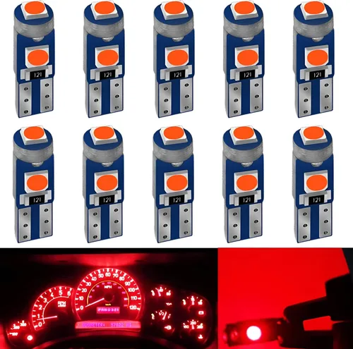 Vista 12 de AUXLIGHT Bombilla LED Ámbar Amarilla T5 37 74 2721 PC74 PC37, Chips 3030 Super Brillantes de 12 Voltios, Reemplazos, para Interior, Cúpula, Mapa