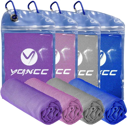 Vista 17 de YQXCC Paquete de 8 toallas refrescantes (47 x 12 pulgadas), toalla de cuello fría de hielo, microfibra suave y transpirable para yoga, golf
