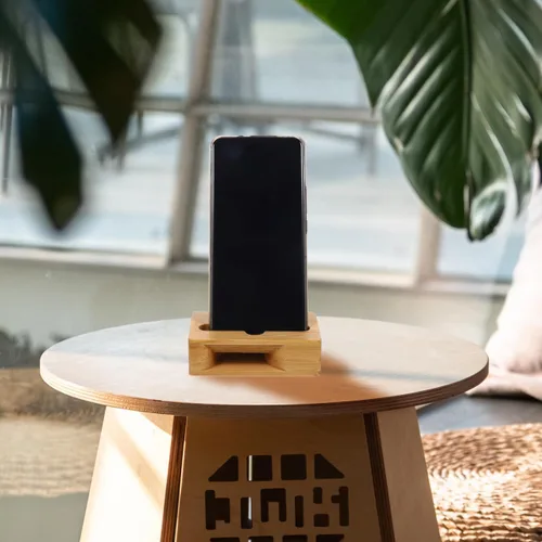 Vista 8 de HOMSFOU Amplificador de sonido para teléfono y soporte universal de madera para teléfono, 3.93 x 2.36 x 4.72 pulgadas, base de altavoz de escritorio