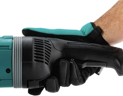 Vista 8 de Makita Amoladora angular GA9080 de 9", con mango giratorio e interruptor de bloqueo