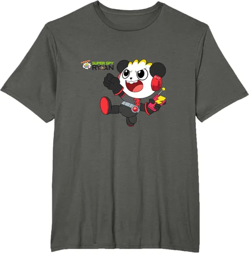 Vista 5 de Ryan's World Super Spy Combo Panda Camiseta, gris, S Asfalto