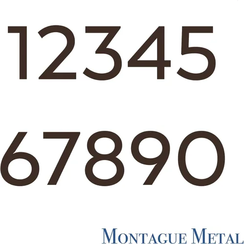 Vista 5 de Montague Metal Products MHN-08-F-BK1-1 Número flotante de casa, 8 x 2.31 x 0.375 pulgadas, negro
