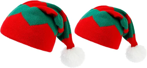 Vista 25 de 2 gorros de punto de Navidad para padres e hijos, gorro de Papá Noel para adultos, bebés, invierno, cálido, gorro de calavera para fiestas