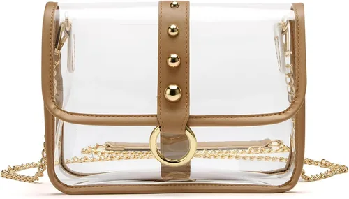 Vista 8 de Bolsa transparente aprobada para estadios, bolso transparente para mujer, bolsa cruzada para eventos deportivos, conciertos