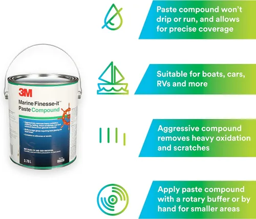 Vista 3 de 3M Compuesto de pasta marina Finesse-it, 06039, 1 gal