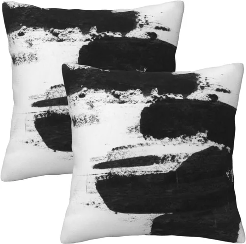 Vista 16 de Lcokin - Fundas de almohada decorativas con rayas rojas y negras abstractas, 16 x 16 pulgadas, juego de 2, funda cuadrada de cojín gris para sofá