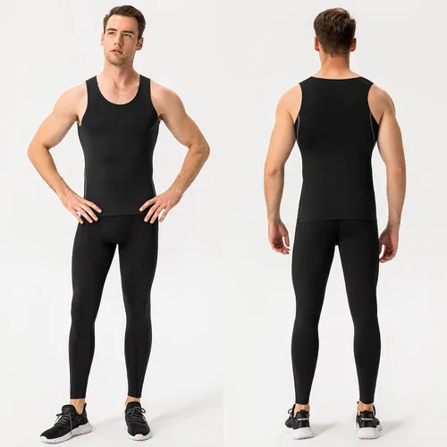 Vista 9 de Paquete de 13 camisetas de compresión atléticas para hombre, camiseta sin mangas de ajuste seco, camiseta deportiva para correr, gimnasio, camisetas