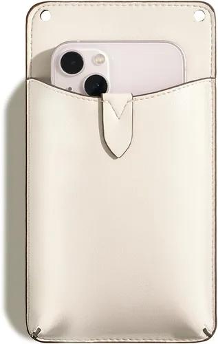Vista 3 de ROWNYEON Monederos pequeños para teléfono celular para hombres y mujeres, portátil, ligero, casual, diario, para viajes, tarjetero de crédito, Blanco