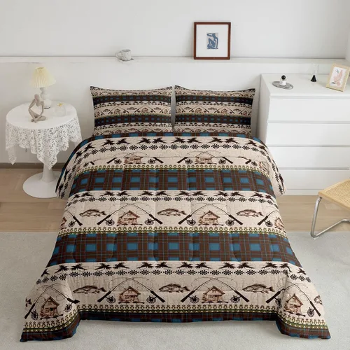 Vista 11 de Juego de ropa de cama de oso para niños y adolescentes, juego de edredón de animales salvajes para niños, adolescentes, naturaleza, vida silvestre