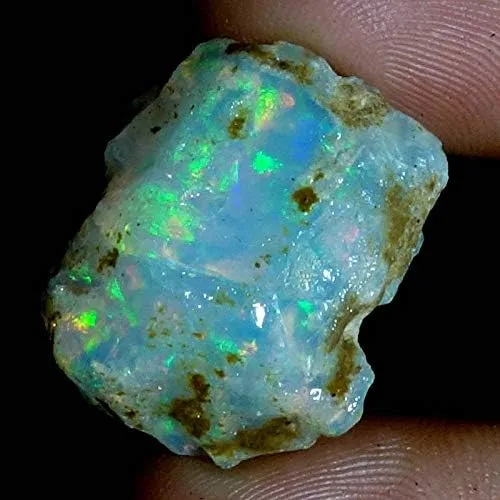 Vista 2 de 24.00Cts piedra natural etíope de ópalo de Welo natural, cristal crudo, piedra natal de octubre, gema para hacer joyas, ópalo ultrarresistente al
