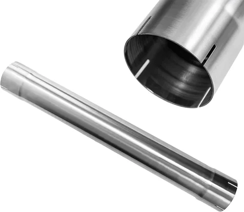 Vista 17 de 1.75 Pulgadas Tubo de Escape T304 de Acero Inoxidable (Tubo SS), Tubo Recto de 1 3/4"ID de Longitud 17.3" con Terminación Ensanchada y Pulida, Tubo