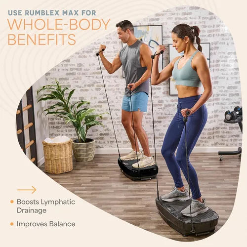 Vista 3 de Lifepro Rumblex Max 4D Vibration Plate Exercise Machine with 99 Speeds 3 Motors, 500 lb Capacity, 16 Presets, Resistance & Mini Bands — Vibration