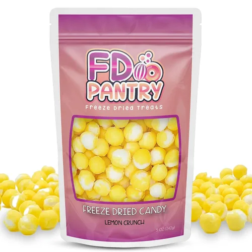 Vista 14 de Dulce Crujiente de Air Taffy Liofilizado - Variedad de Sabores de Frutas, 3.5 oz Fresa, Melón, Cereza, Frambuesa, Naranja, Uva, Misterio Snack