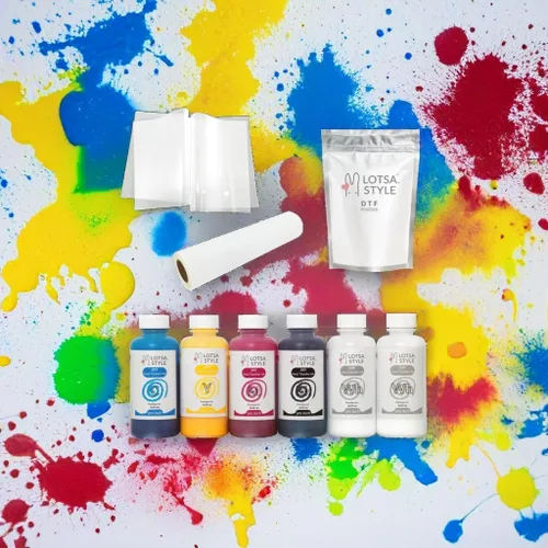 Vista 3 de Recambio de tinta DTF prémium para impresoras de inyección de tinta, impresión de película de transferencia de calor (33.8 fl oz, blanco)