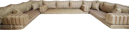 Vista 6 de arabicsofa Sofá de Asiento de Piso Tradicional Árabe – Cojines de Piso de Estilo Marroquí Hechos a Mano para Habitación de Huéspedes