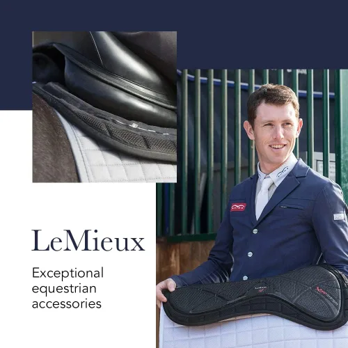 Vista 2 de LeMieux Half Saddle Pad - Almohadillas de sillín inglesas para caballos - Equipos y accesorios de equitación ecuestre