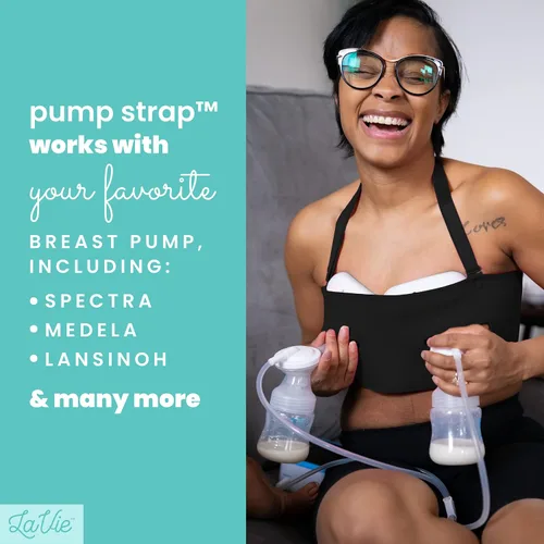 Vista 4 de Brasier de bombeo manos libres, brasier de extractor de leche para bombas de lactancia materna para mujeres, bustier de bombeo manos libres