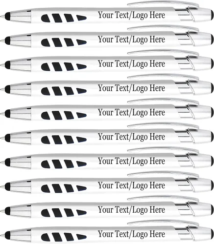Vista 11 de Bolígrafos personalizados con tu logotipo o texto personalizado, paquete de 200 unidades a granel para negocios, fiestas y eventos, lápiz capacitivo