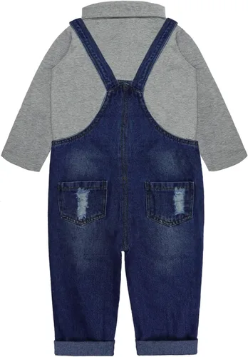 Vista 2 de Conjunto de pantalones de jean para bebés y niños pequeños