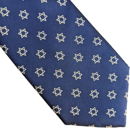 Vista 3 de Maker V Corbata de estrella de David, corbatas Bar Mitzvah, corbata de Janucá, corbatas de Hannukah, regalo judío para hombres