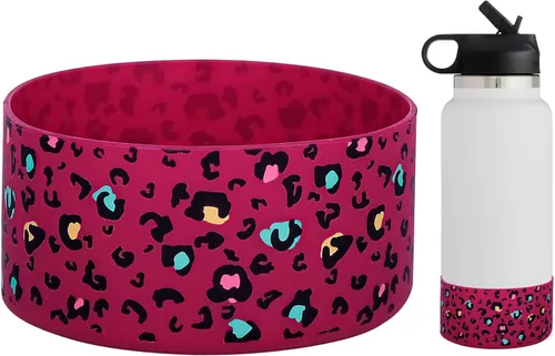 Vista 18 de WK IEASON Base protectora de silicona para botellas Hydro Flask de 12 a 24 onzas de ancho y boca estándar, funda antideslizante para accesorios de 2