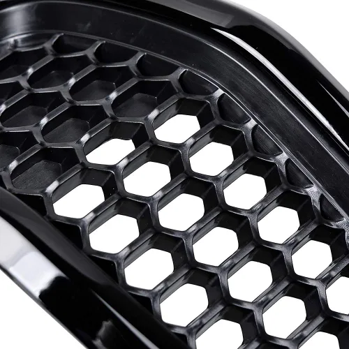 Vista 4 de Astra Depot Compatible con 2014-2018 Jeep Cherokee Kit de inserto de rejilla de malla tipo panal, 7 piezas, negro