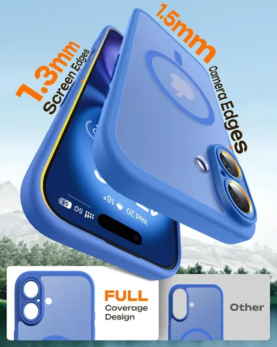 Vista 869 de TOCOL Funda para iPhone 11, compatible con Magsafe, protección completa de cámara, imanes integrados, protección contra caídas, funda translúcida
