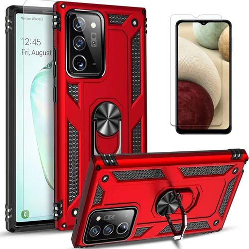 Vista 9 de STARSHOP Funda compatible con Samsung Galaxy Note 20 Ultra, no compatible con Note 20, con protector de pantalla de vidrio templado incluido, grado