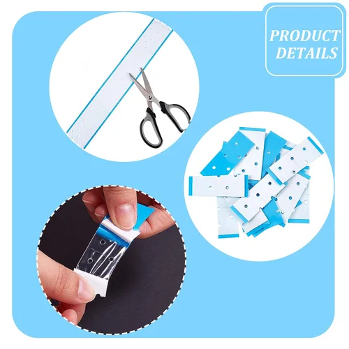 Vista 2 de 8 piezas de cinta frontal de encaje de doble cara, impermeable, cinta adhesiva para pelucas, tupés, piezas de cabello y extensiones de cabello