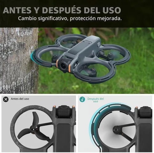 Vista 2 de BRDRC Avata 2 accesorios protectores de parachoques, protector de hélice protector de cardán protector de anillo anticolisión para DJI Avata 2 Fly
