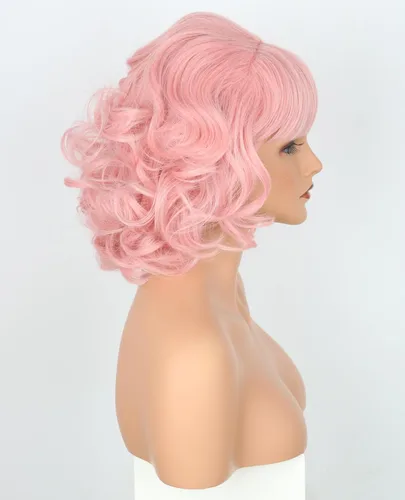 Vista 6 de Peluca corta rizada estilo Bob de los años 50 para mujer, peluca de disfraz de Halloween