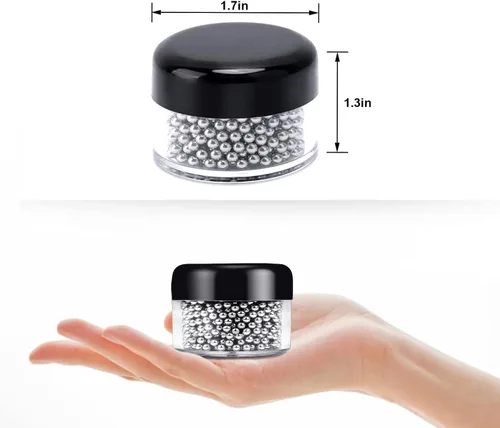 Vista 6 de 1500 cuentas de limpieza de metal reutilizables para botellas de vidrio, bolas limpiadoras de botellas de agua de acero inoxidable 304, cuentas