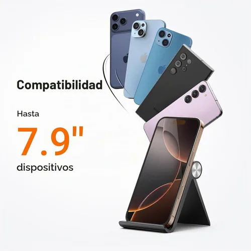 Vista 8 de UGREEN Soporte de teléfono celular para escritorio, portátil, plegable, ángulo ajustable, compatible con iPhone 17 Air 16 15 Pro Max 14 Plus, iPhone