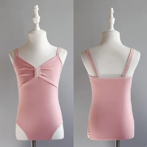Vista 4 de Doomiva Leotardo sin mangas para niñas, para gimnasia, atlético, ballet, leotardos de baile, mono